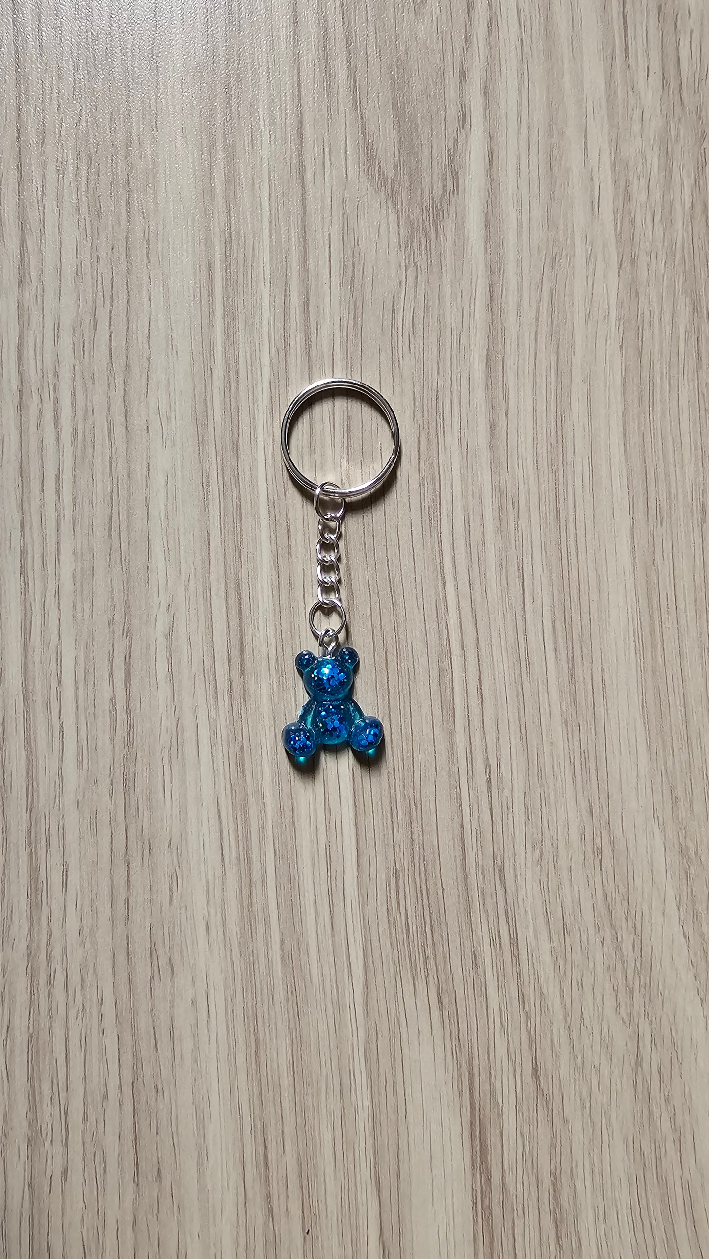 Petit porte clé ourson bleu
