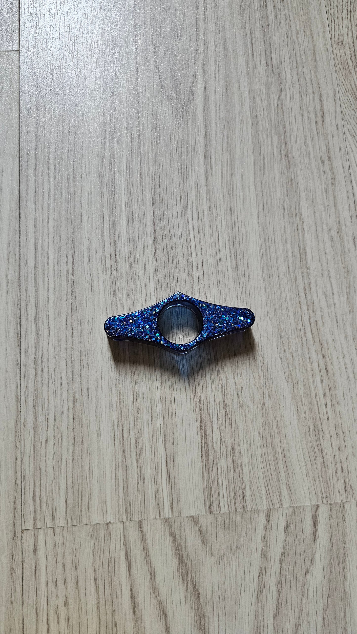 Bague de lecture bleu pailleté