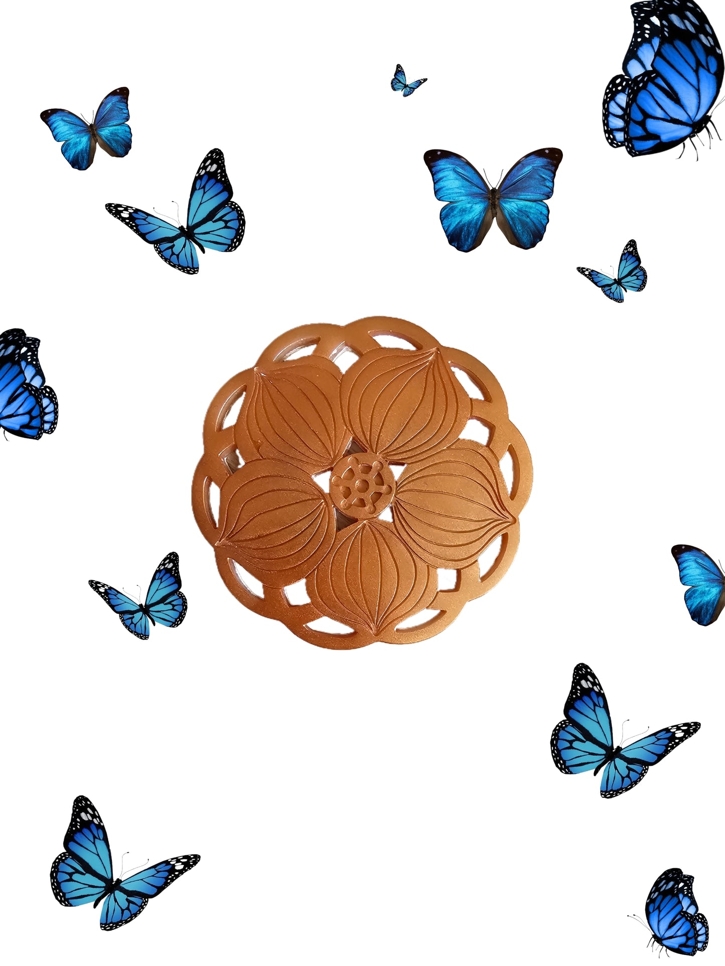 Dessous de verre fleur