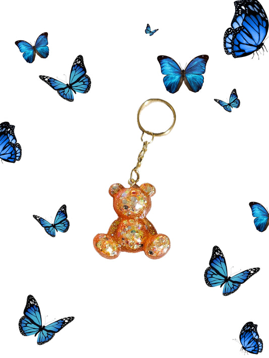 Gros porte clé ourson orange