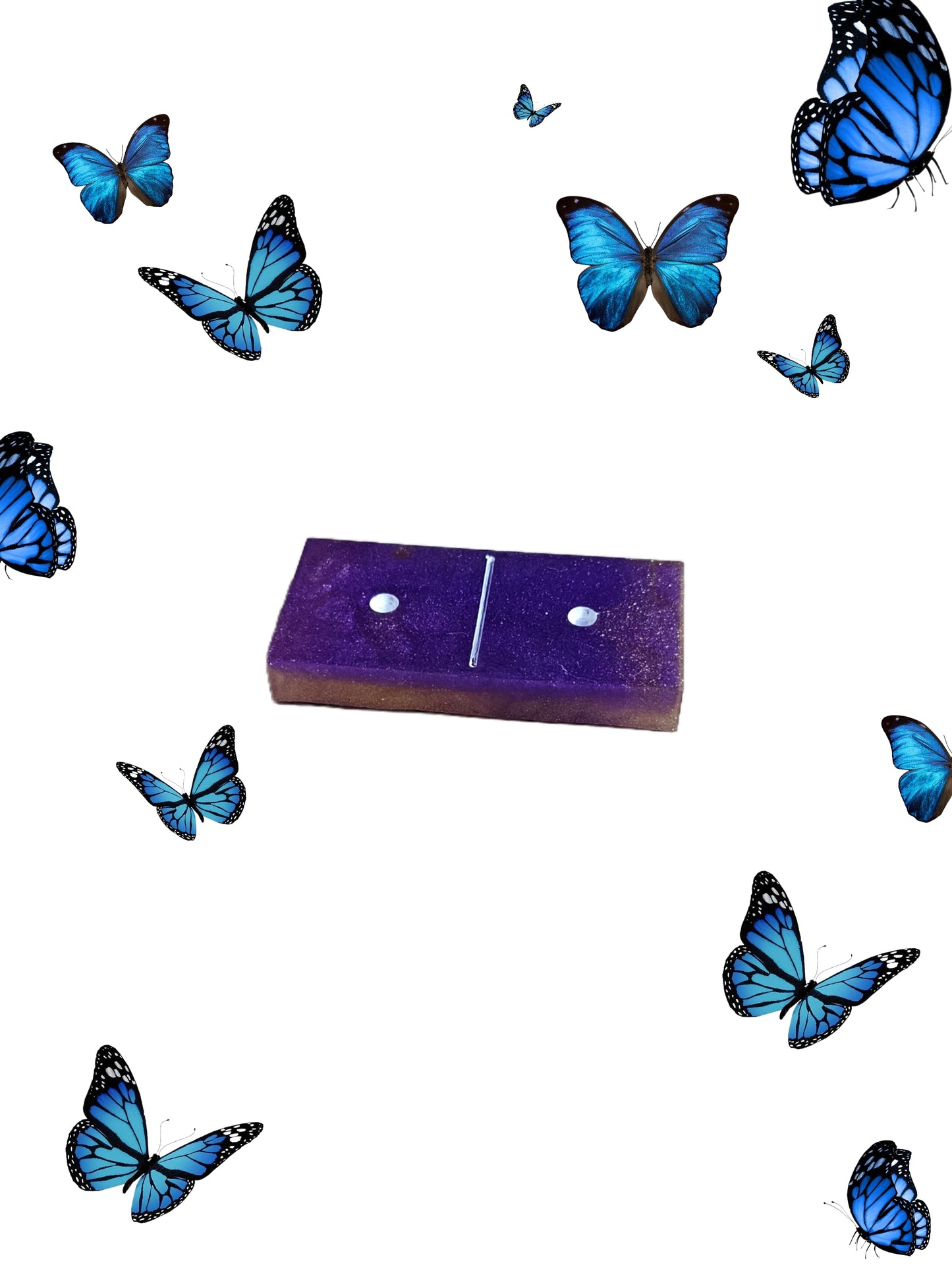 Domino orange pailleté
