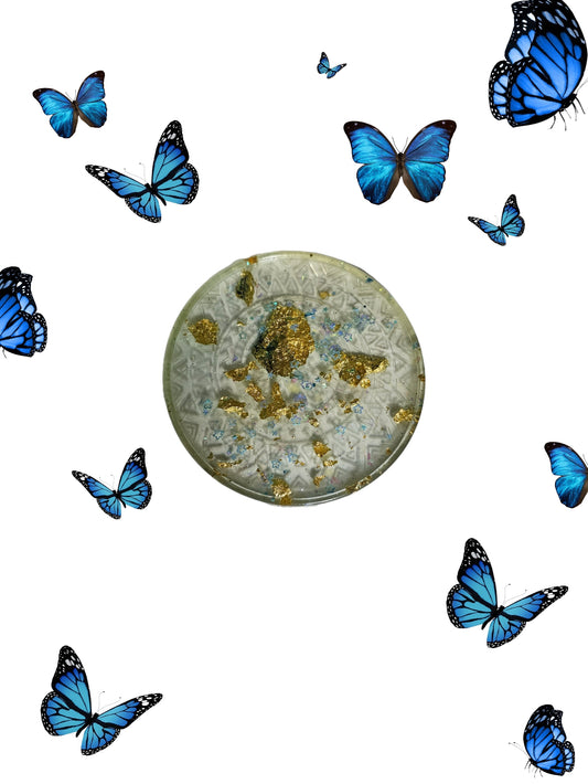 Dessous de verre à feuilles d'or