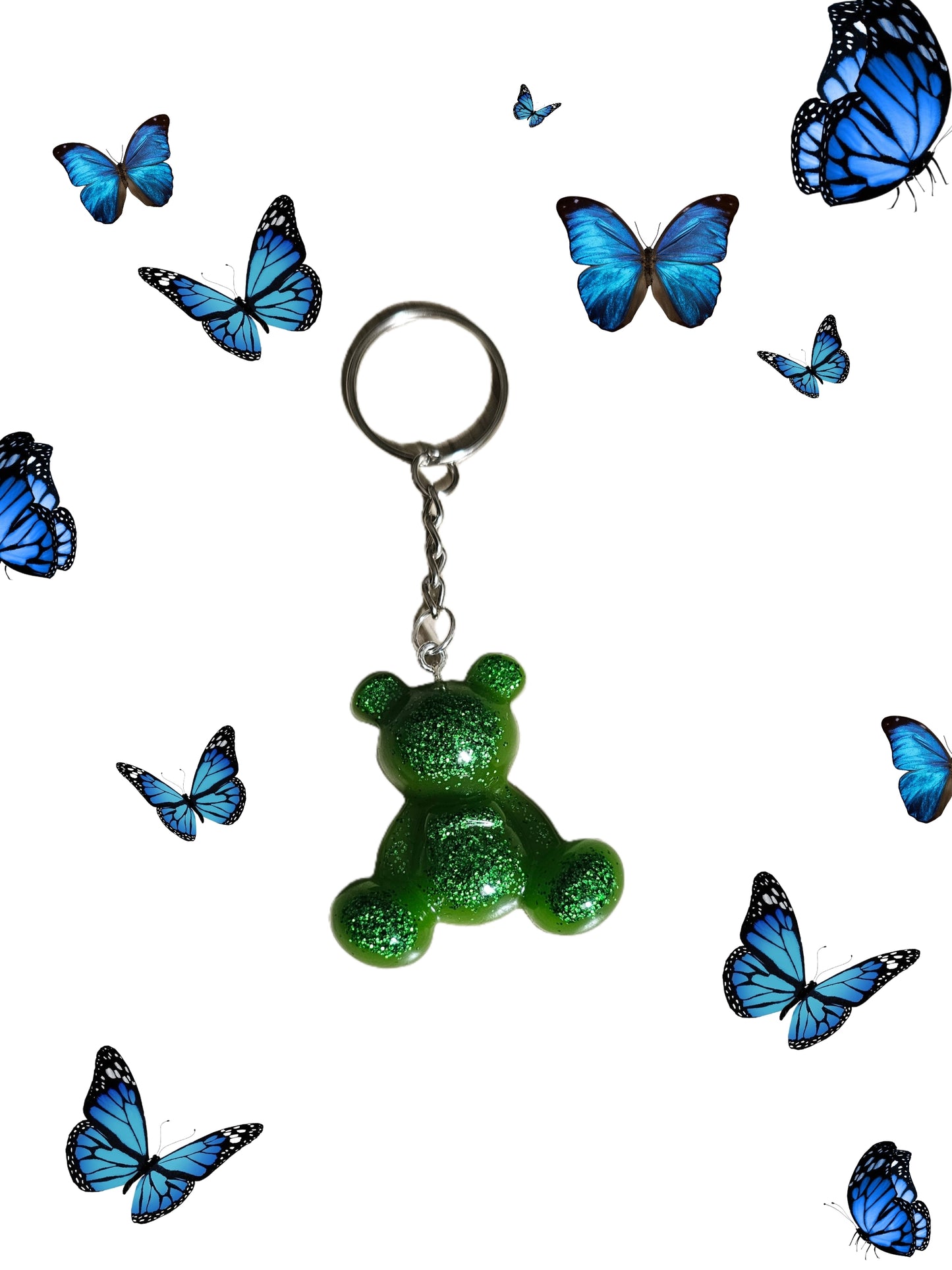 Porte clé ourson vert